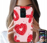 ETUI DO XIAOMI NOTE 9 - KOBIECE, MODNE WZORY XOXO SERCE + SZKŁO