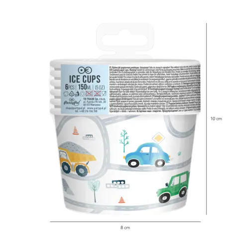 Kubek do lodów Auta 6szt na Arena.pl