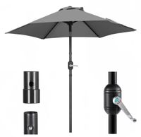 Parasol OGRODOWY plażowy solidny REGULOWANY XL duży