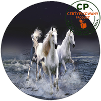 Opłatek na tort Konie