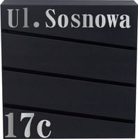 SKRZYNKA NA LISTY POCZTOWA Z TWOIM ADRESEM ANTRACYT NUMER DOMU ULICA