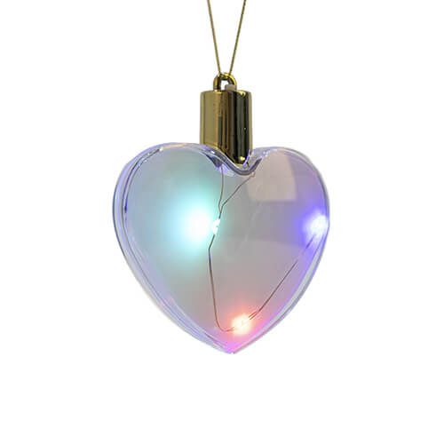 Plastikowa bombka świecąca kolorowym światłem - serduszko do sublimacji na Arena.pl