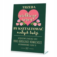 Statuetka na PREZENT dla NAUCZYCIELA WYCHOWAWCY ŻYCZENIA PODZIĘKOWANIA