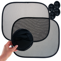 Przeciwsłoneczne Zasłonki Na Boczną Szybę Samochodu Czarne Kpl 2Szt Osłonki