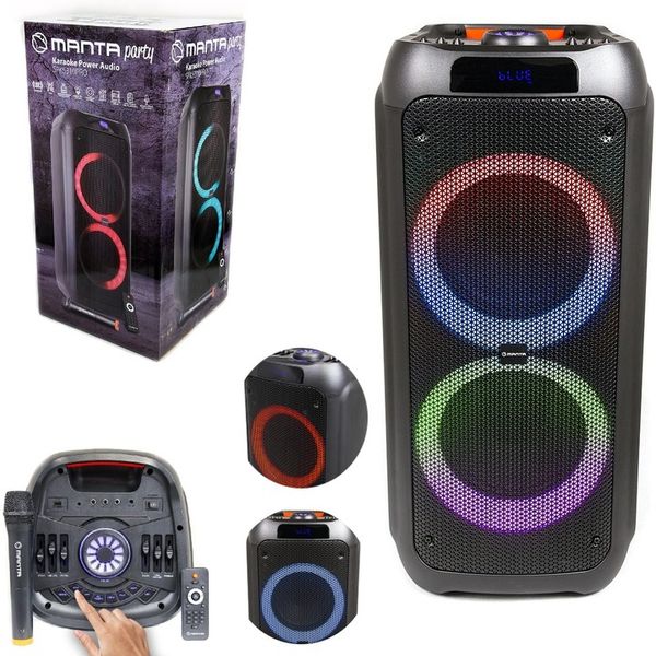 GŁOŚNIK PRZENOŚNY BLUETOOTH KARAOKE MANTA MIKROFON zdjęcie 7