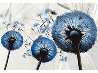 100 70CM OBRAZ PŁÓTNO DMUCHAWCE NIEBIESKIM KOLORZE PŁÓTNO RAMA