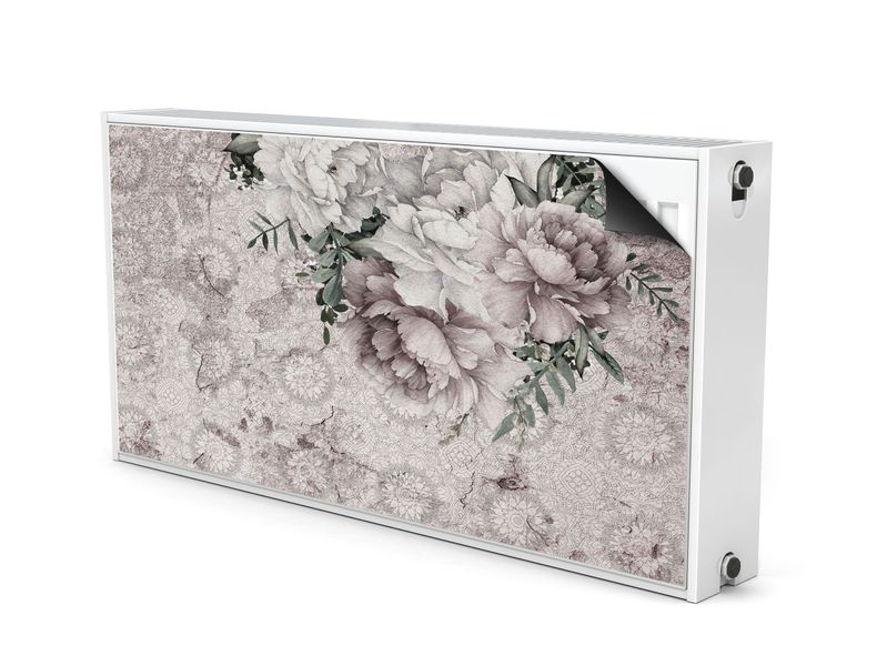 Mata MAGNETYCZNA Na Grzejnik Peonie Styl Retro Ornamenty 110cm x 60cm zdjęcie 2