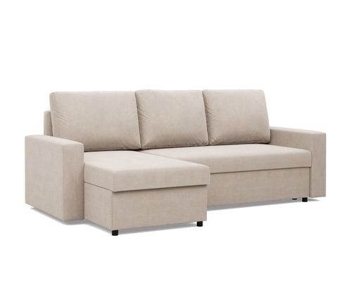 Narożnik do salonu, BLOM, velvet, 231x140x92 cm, beżowy na Arena.pl