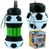 MERKAN Butelka Sportowa Bidon Składany Piłka Z Ustnikiem + Karabińczyk
