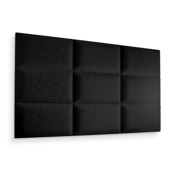 PANEL TAPICEROWANY ŚCIENNY CZARNY WEZGŁOWIE 3D 40cm x 30cm zdjęcie 2