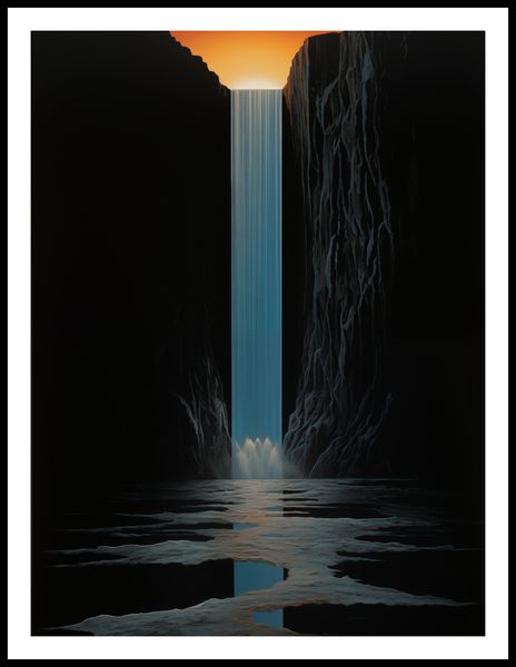 Plakat 60x80cm Wodospad Światła zdjęcie 3