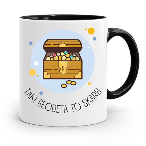 Kubek Czarny Dla Geodety To Skarb Prezent Z Nadrukiem Ze Zdjęciem na Arena.pl