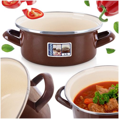 Garnek emaliowany BROWN 20,5 cm, 2,2 l na Arena.pl