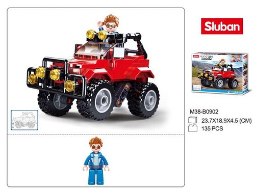 KLOCKI SLUBAN TOWN Samochod terenowy Jeep 4x4 135 el. kompatybilne z LEG COB na Arena.pl