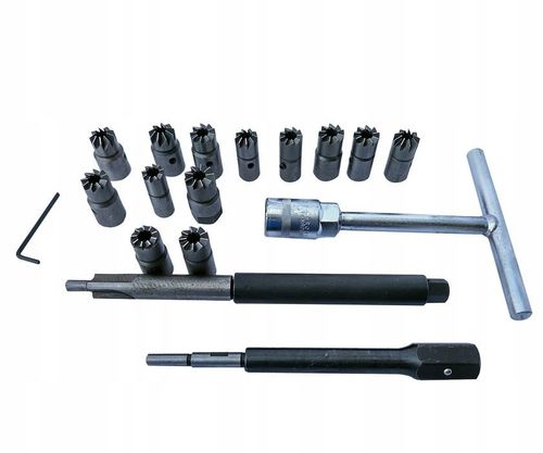 FREZY DO GNIAZD WTRYSKIWACZY WTRYSKÓW ZESTAW 17el na Arena.pl