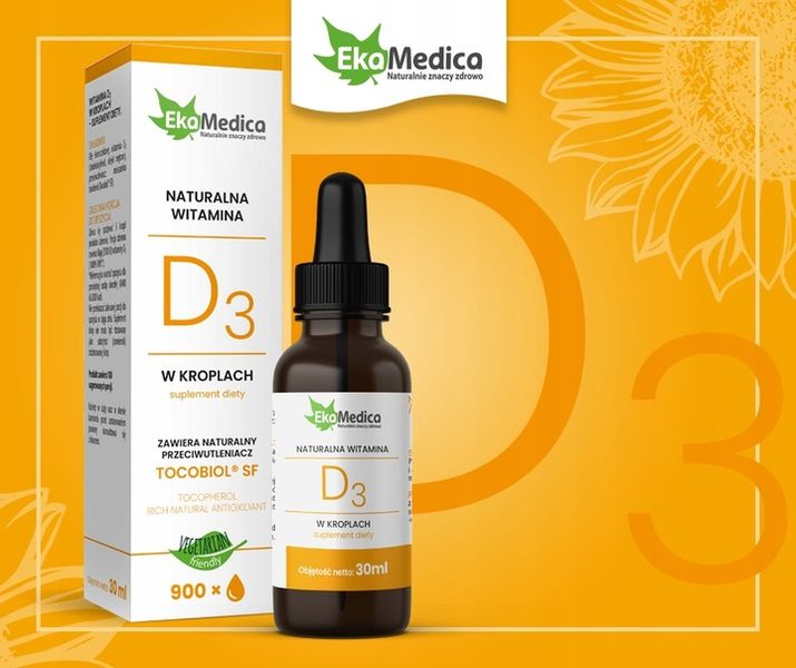 NATURALNA WITAMINA D3 2000IU FORTE krople 900 krop zdjęcie 3