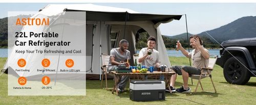 Lodówka kempingowa AstroAI z zamrażarką 22 litry, przenośna lodówka 12/24 V na Arena.pl