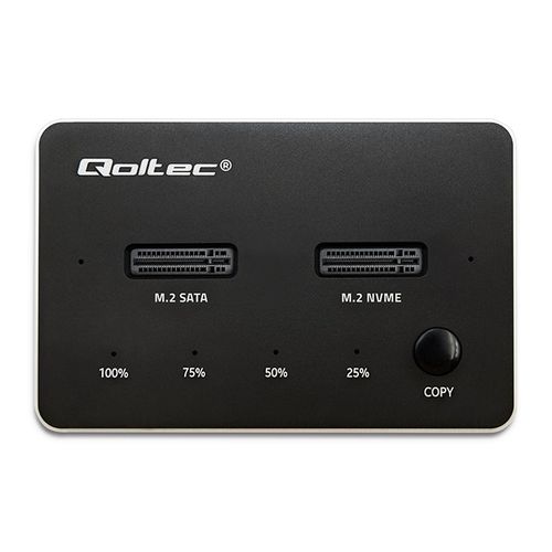 Qoltec Stacja dokująca dysków SSD M.2 NVMe SATA USB-C DUAL 2 x 2TB na Arena.pl