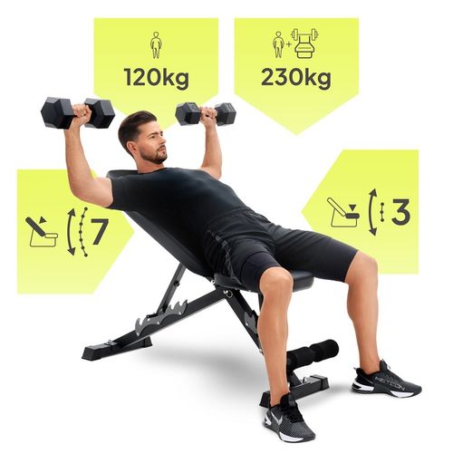 Ławka Treningowa do ćwiczeń Ławeczka prosta regulowana Składana Zipro na Arena.pl