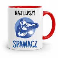 Kubek Czerwony Prezent Spawacza Najlepszy Spawacz Z Nadrukiem Ze Zdjęciem