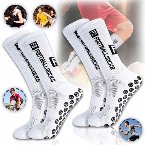 2x MIX SKARPETY PIŁKARSKIE ANTYPOŚLIZGOWE R. 39-46 CZARNE i BIAŁE PO na Arena.pl