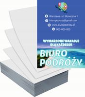 Ulotki A6 reklamowe firmowe 1000 szt wiele różnych wzorów BIURO PODRÓŻY