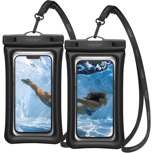 SPIGEN A610 UNIVERSAL WATERPROOF FLOAT CASE 2-PACK BLACK zdjęcie 1