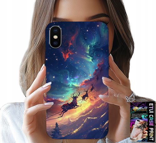 ETUI DO IPHONE XS MAX - RENIFEREK SŁODKI RENIFER ŚWIĄTECZNY WZÓR na Arena.pl