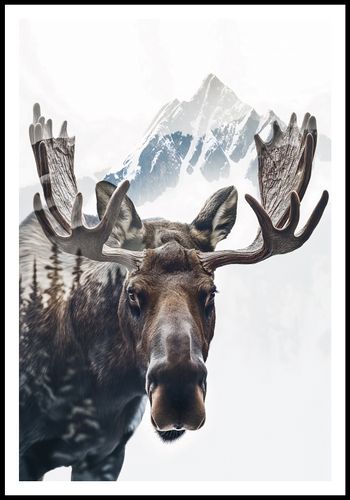 Plakat 67,5x100cm Łoś Duch Lasu na Arena.pl