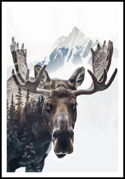 Plakat 67,5x100cm Łoś Duch Lasu zdjęcie 3