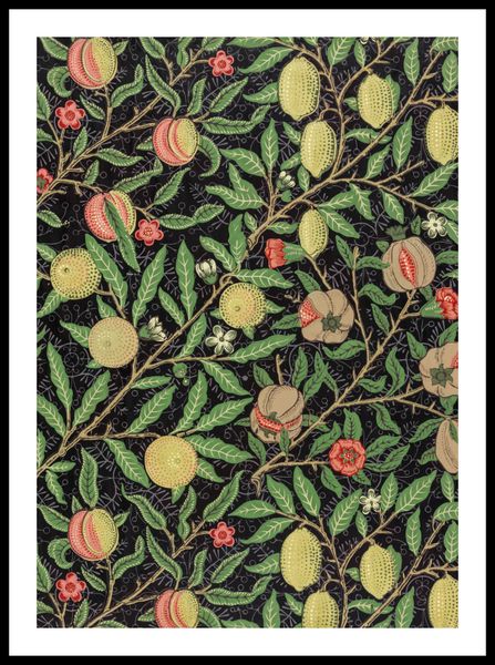 Plakat 50x70cm Fruit Pattern, William Morris Vintage do Salonu zdjęcie 3