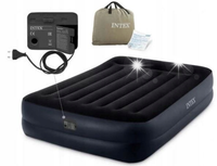 MATERAC DMUCHANY DWUOSOBOWY 203x152cm INTEX 64124ND WBUDOWANA POMPKA
