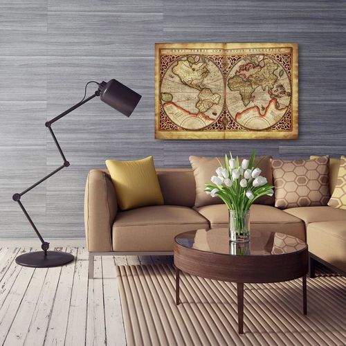 Obraz na płótnie - Canvas, Stara mapa świata 70x50 na Arena.pl