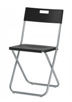 IKEA GUNDE Krzesło Składane CZARNE Dom Ogród