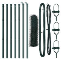 Ogrodzenie z słupkami Zielony 0.4 x 10 m Stal pokryta PCV