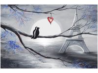 OBRAZ PTAKI ROMANTYCZNYM PARYŻU