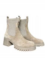 Botki Inuovo damskie beżowe na obcasie rozmiar - 40