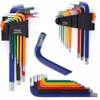 Zestaw kolorowych imbusów hex 9 sztuk elementów kraft&dele KD11931