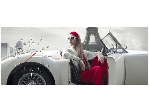 100X40CM ZEGAR PARKING WIEŻY EIFFLA OBRAZ na Arena.pl