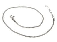 RODOWANA BRANSOLETKA NA NOGĘ POPCORN SREBRO 925