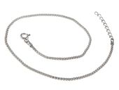 RODOWANA BRANSOLETKA NA NOGĘ POPCORN SREBRO 925