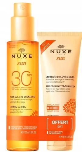 Nuxe Sun ZESTAW Olejek do opalania SPF30 150ml + Nuxe balsam po na Arena.pl