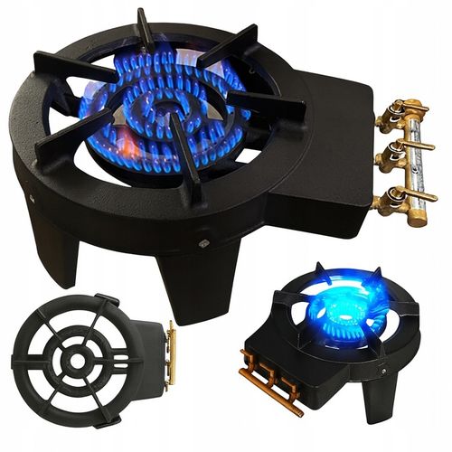 KUCHENKA GAZOWA DUŻY TABORET ŻELIWNY MOCNY PALNIK 10kW NA BUTLE LPG SOLIDNA na Arena.pl