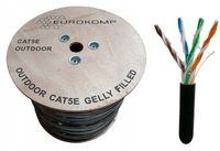 KABEL PRZEWÓD UTP zewnętrzny ŻELOWANY RJ45 skrętka 100m ZIEMNA