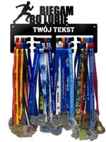 Wieszak na medale BIEGAM BO LUBIĘ  twoje imię dowolny tekst 51.3