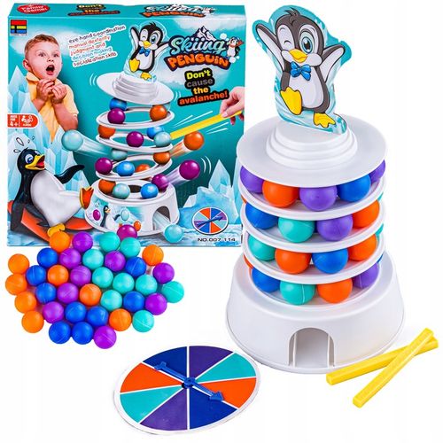GRA ZRĘCZNOŚCIOWA PINGWIN NA WIEŻY Bierki Piłeczki na Arena.pl