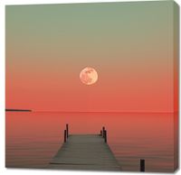 Obraz 90x90cm Księżyc nad Wodą