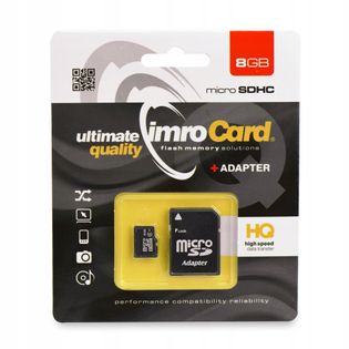 Karta pamięci MicroSDHC IMRO 8GB + Adapter SD
