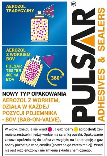 TESTER SZCZELNOŚCI GAZU PULSAR LPG WYKRYWACZ PIANKA 400 ml na Arena.pl