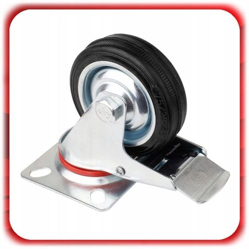 ZESTAW 4 SZT. JEZDNYCH KÓŁEK KÓŁKA 75MM OBROTOWE Z HAMULCEM Skrętne na Arena.pl